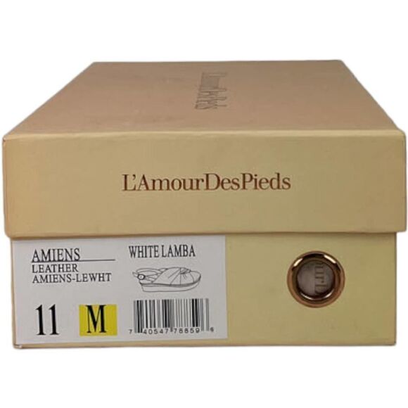 New Women L'Amour Des Pieds Amiens White Leather Lamba Platform Sandals US 11 - Picture 9 of 9